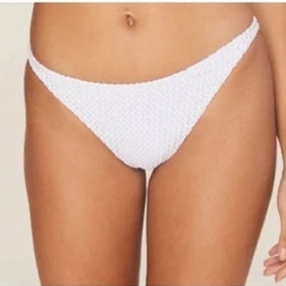 Andie‎ Swim The Tropez Bottom Crochet Bikini White Womens Large